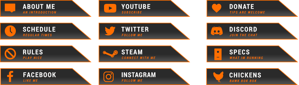 Free Twitch Overlay Counter Strike Panels - Twitch Panels Transparent (1000x284), Png Download