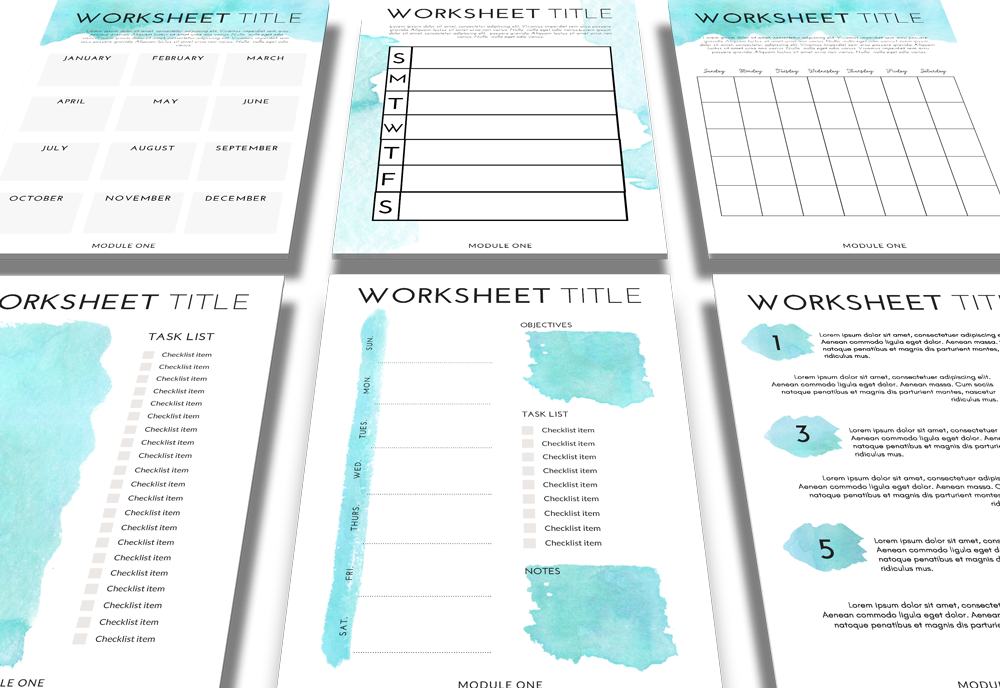 Lesson Slides & Canva Worksheet Templates Watercolor - Bulletin Board Poster Art Pvc Storage Pocket Chart (1000x688), Png Download