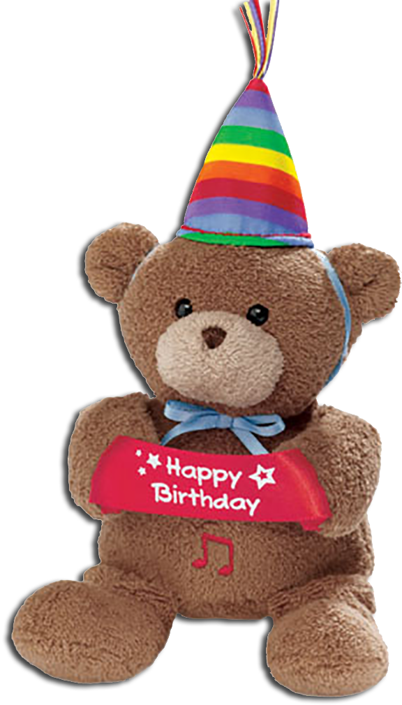 Gund Musical Happy Birthday Wishes Teddy Bear - Teddy Bear Wishing Happy Birthday (576x1010), Png Download