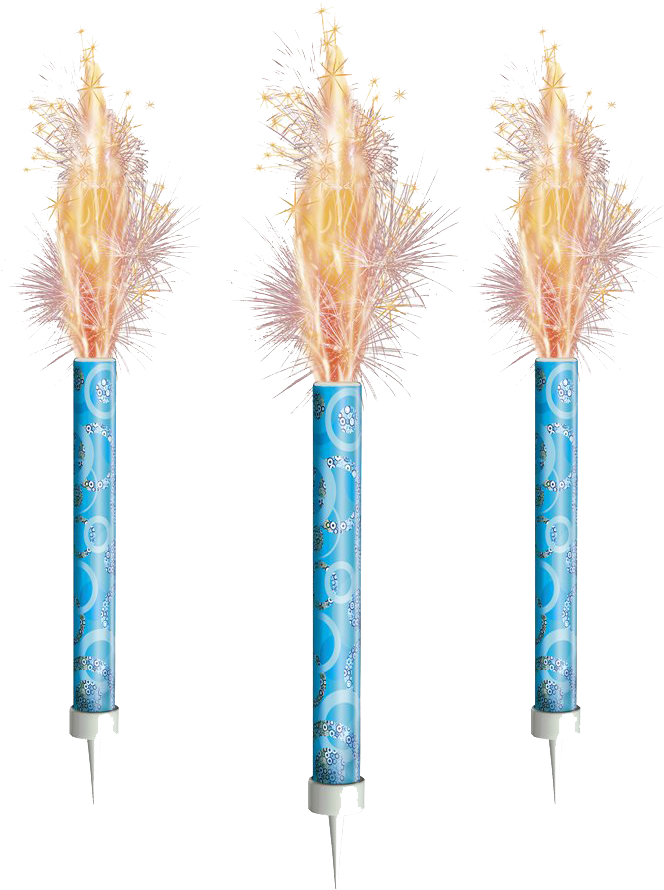 Birthday Candles Png - Birthday Cake Blue Ice Fountain Candles X 3 Party Decorations (1000x1000), Png Download