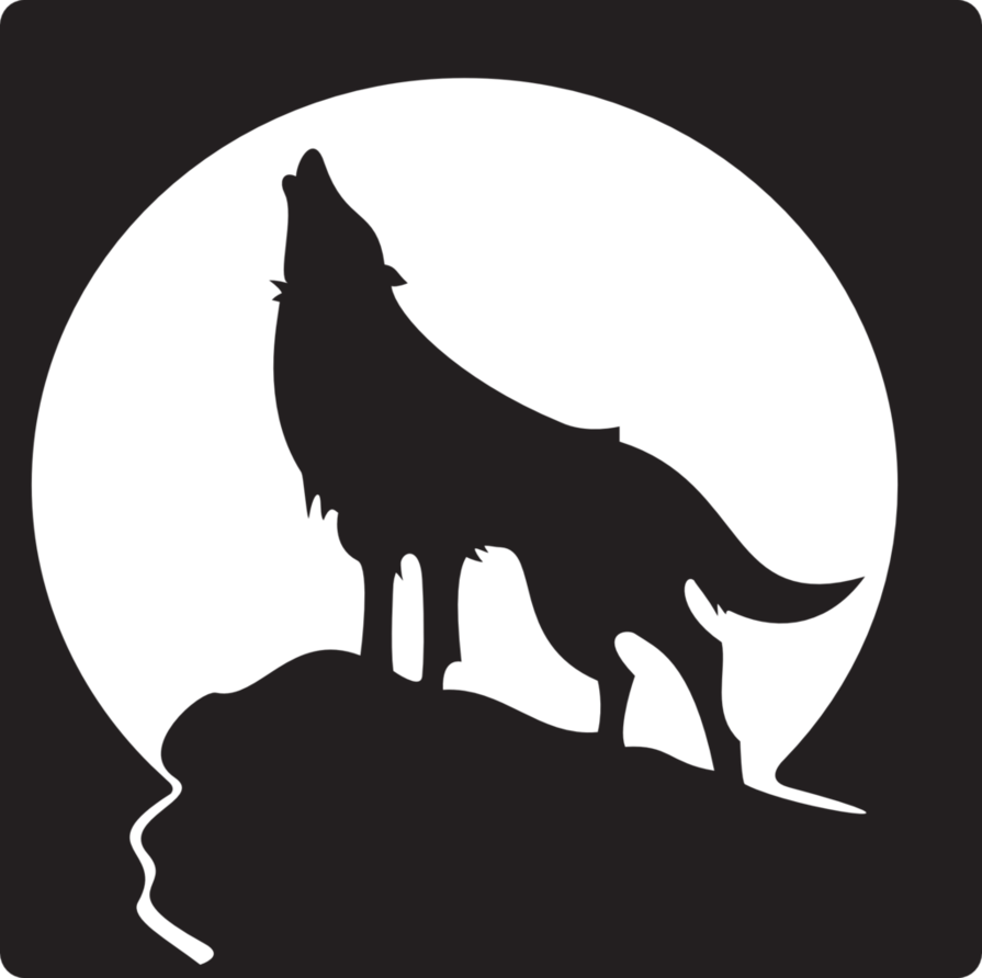 The River Was Quiet And The Night Cool - Wolf Howling At The Moon Clipart (640x637), Png Download