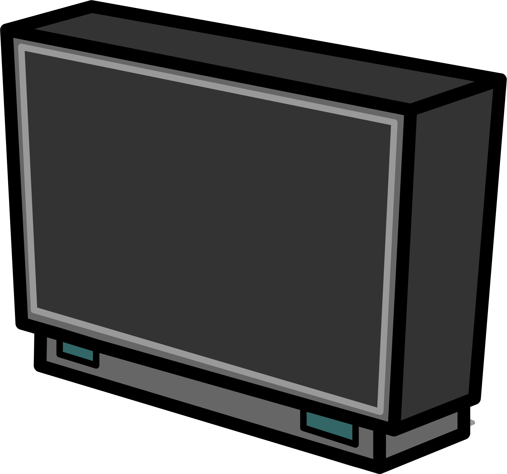 Big Screen Tv Sprite 008 - Television (1931x1805), Png Download