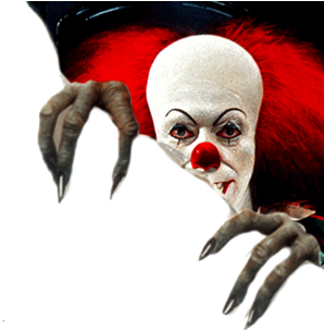 Nyeh Eh Eh - Adult Creepy Scary Latex Cosplay Pennywise Clown Mask (400x306), Png Download