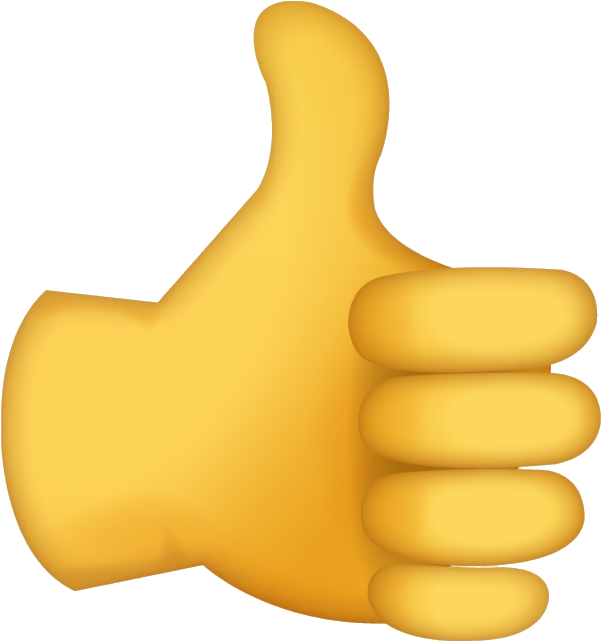 Download Thumbs Up Sign Iphone Emoji Icon In Jpg And - Thumbs Emoji (449x480), Png Download