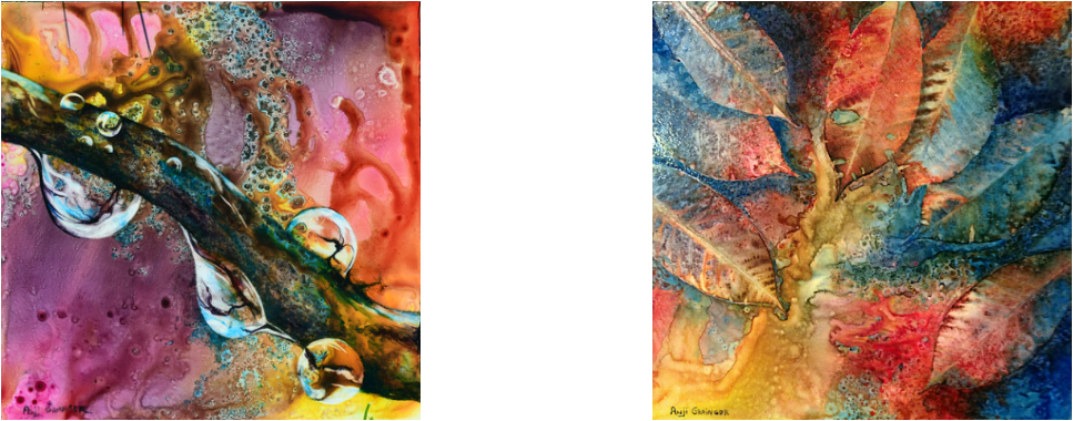 Watercolor On Clayboard - Modern Art (967x380), Png Download