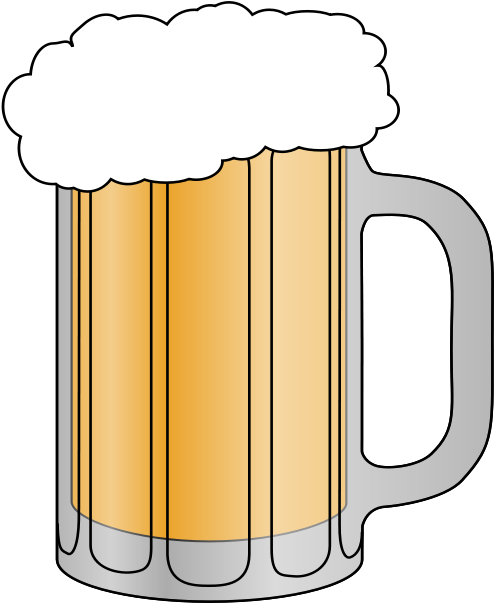 Cocktail Clipart Beer Pint - Mug Of Beer Clipart (529x616), Png Download