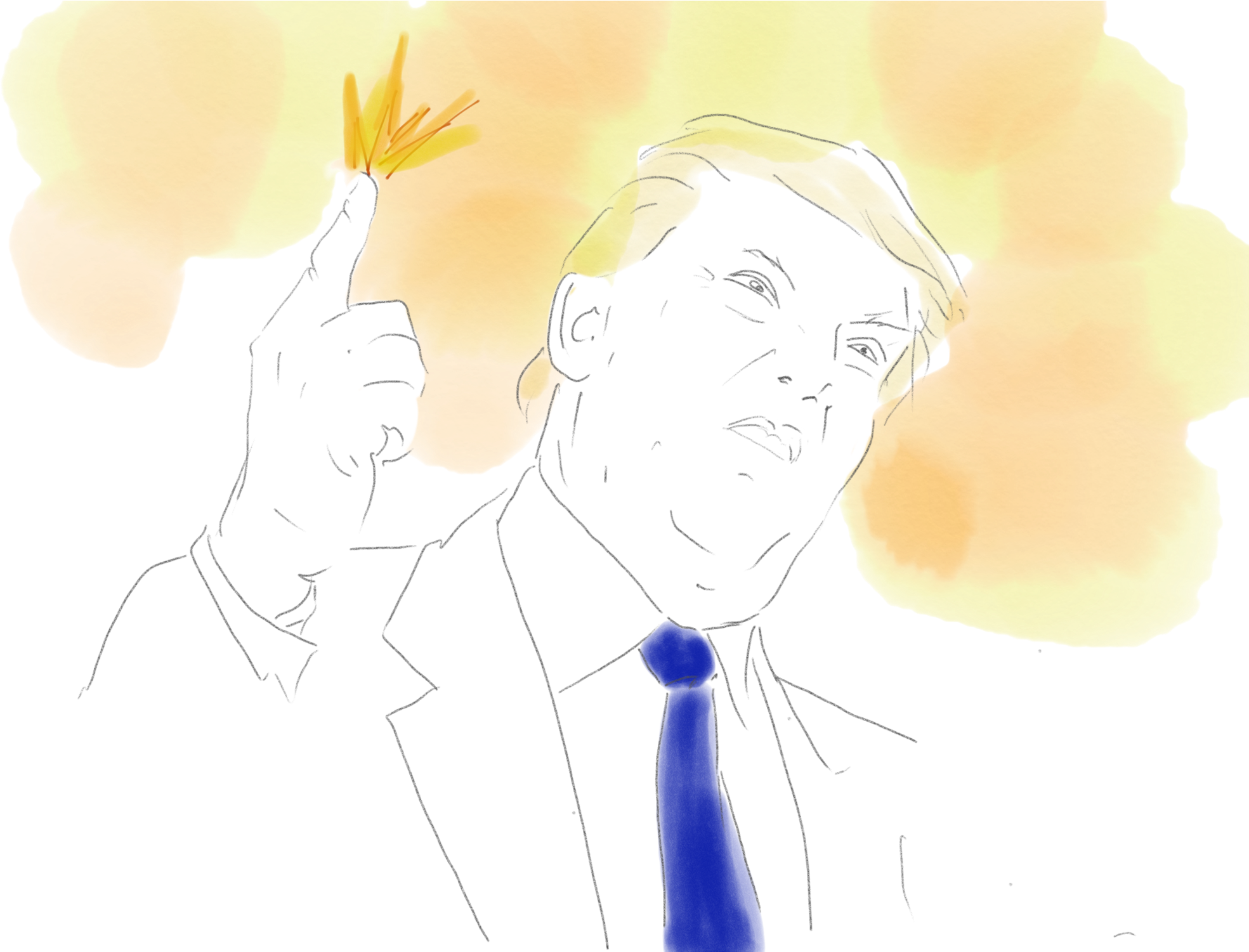 Trump - Sketch (2100x1500), Png Download