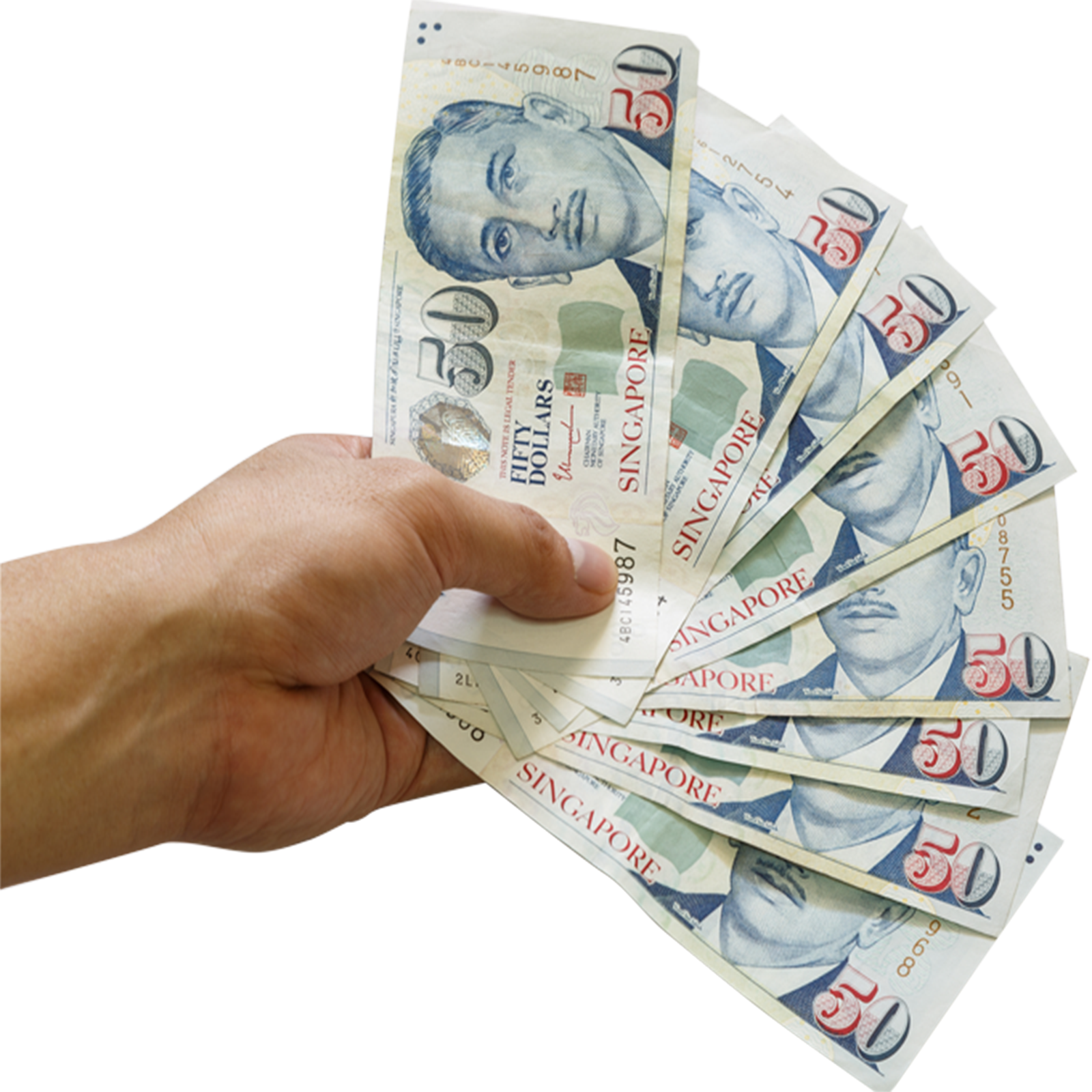 Hand With Money - Singapore Dollar Transparent Background (1600x1600), Png Download
