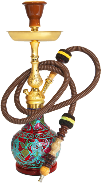 Arabic Hookah Isolated On A White Background - White Old Antique Hookah