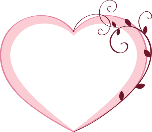 Svg Hearts Fancy - M Letter Dp For Whatsapp (640x556), Png Download