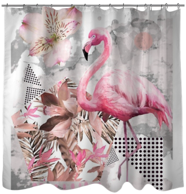 Triangles And Circle With Grunge Textures - Flamingo (400x400), Png Download
