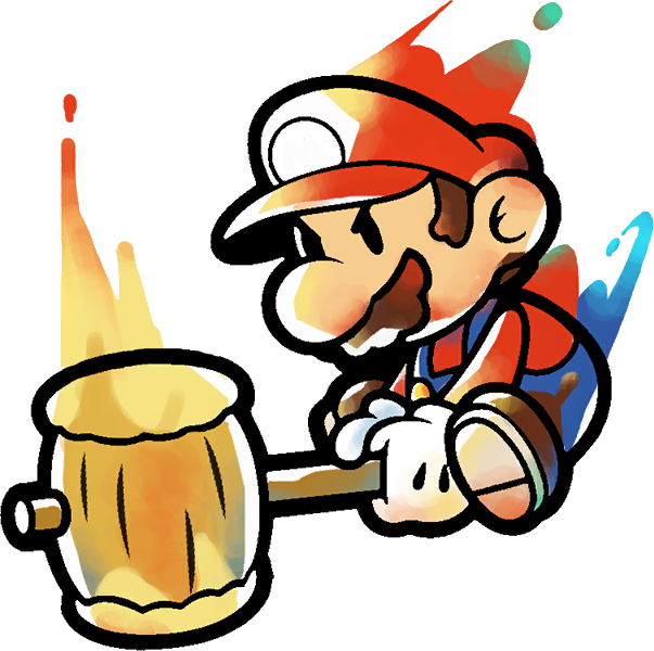 Svg Black And White Library Collection Of High Quality - Paper Mario Png (603x600), Png Download