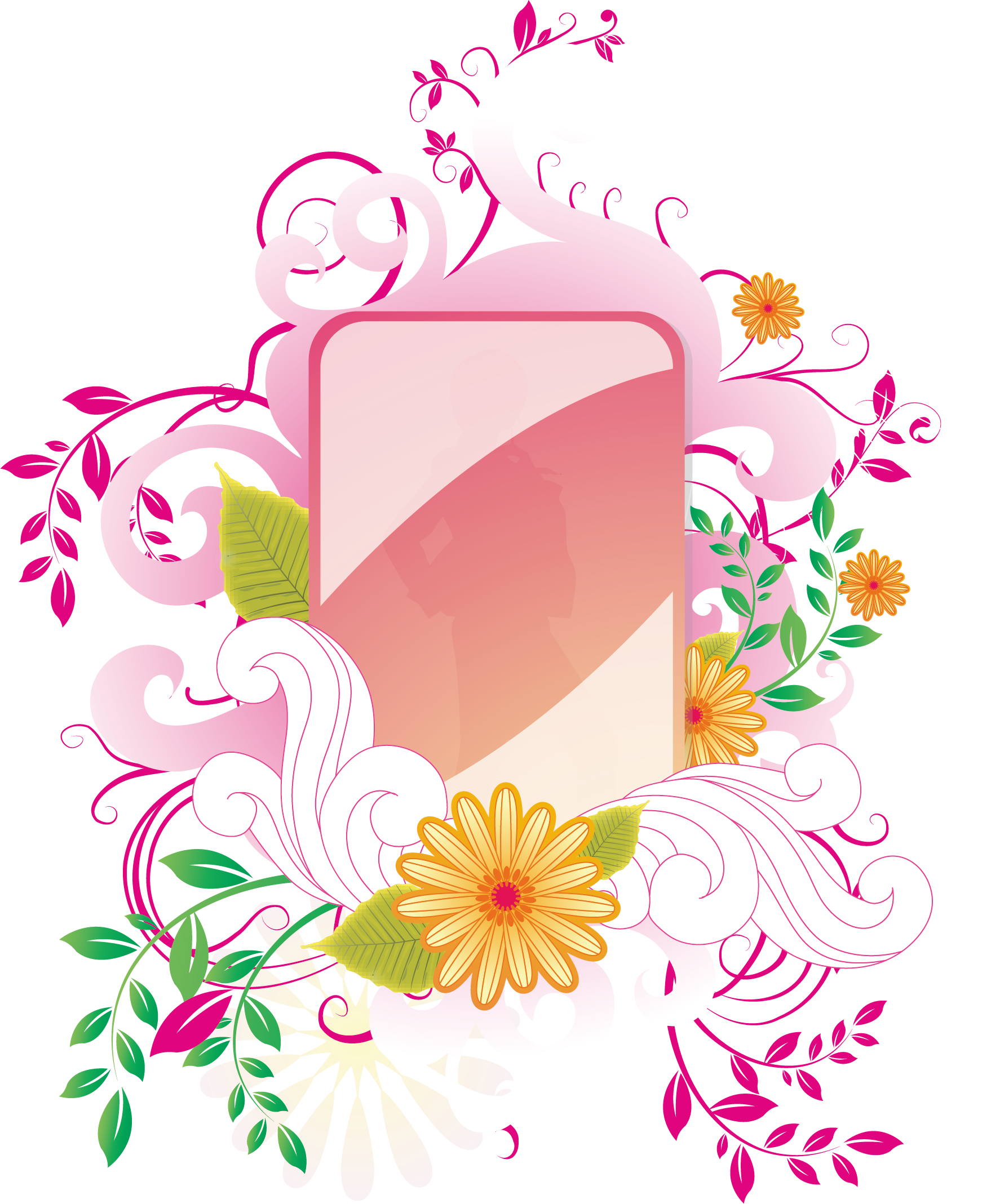 Labels Vector Floral - Portable Network Graphics (1774x2137), Png Download