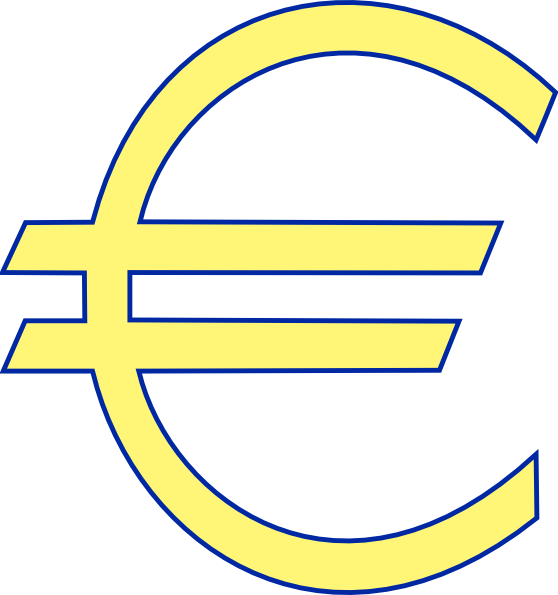 Archie Symbol Currency, The Simple Clipping Of The - Euro Simple (558x595), Png Download