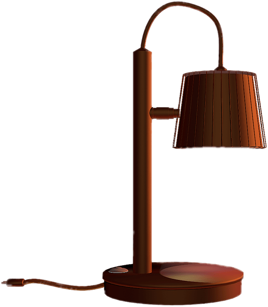 Brown Desk Lamp Transparent Png - Lamp (602x672), Png Download