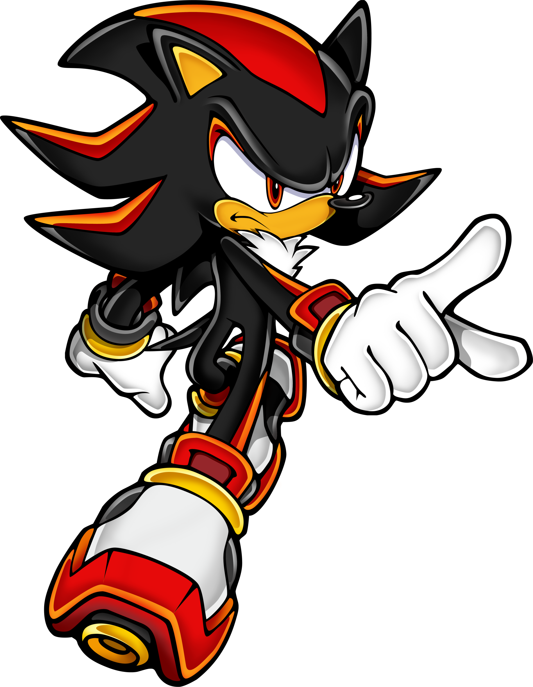 Sonic Hedgehog Red White - Sonic The Hedgehog Black (1242x1600), Png Download