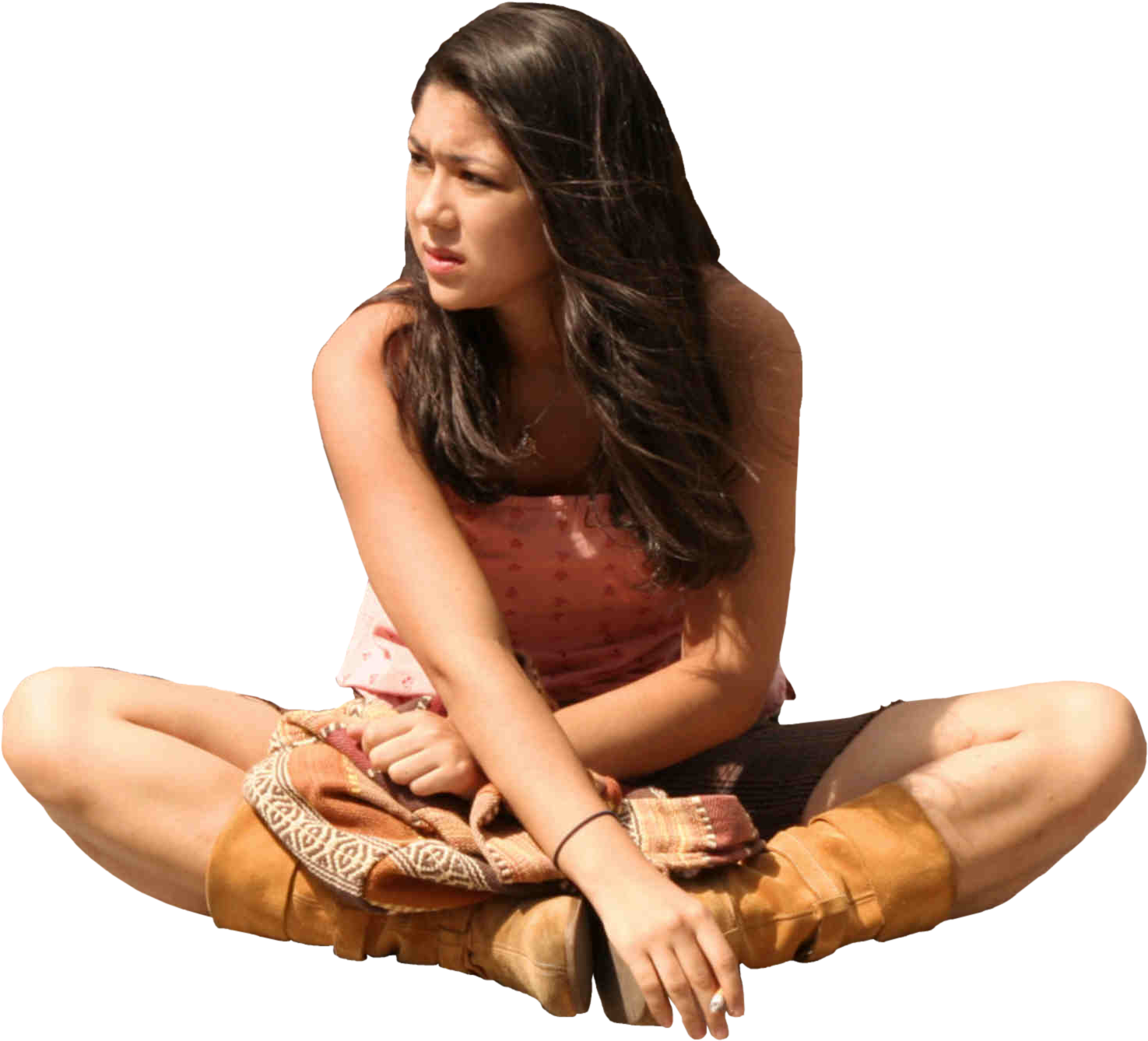 Sitting-girl People Png, Cut Out People, People Sitting (1474x1474), Png Download