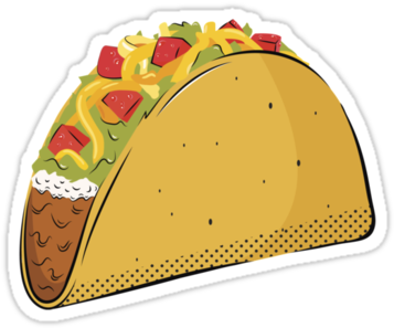 Taco Sticker - Pumpkin Pie (375x360), Png Download