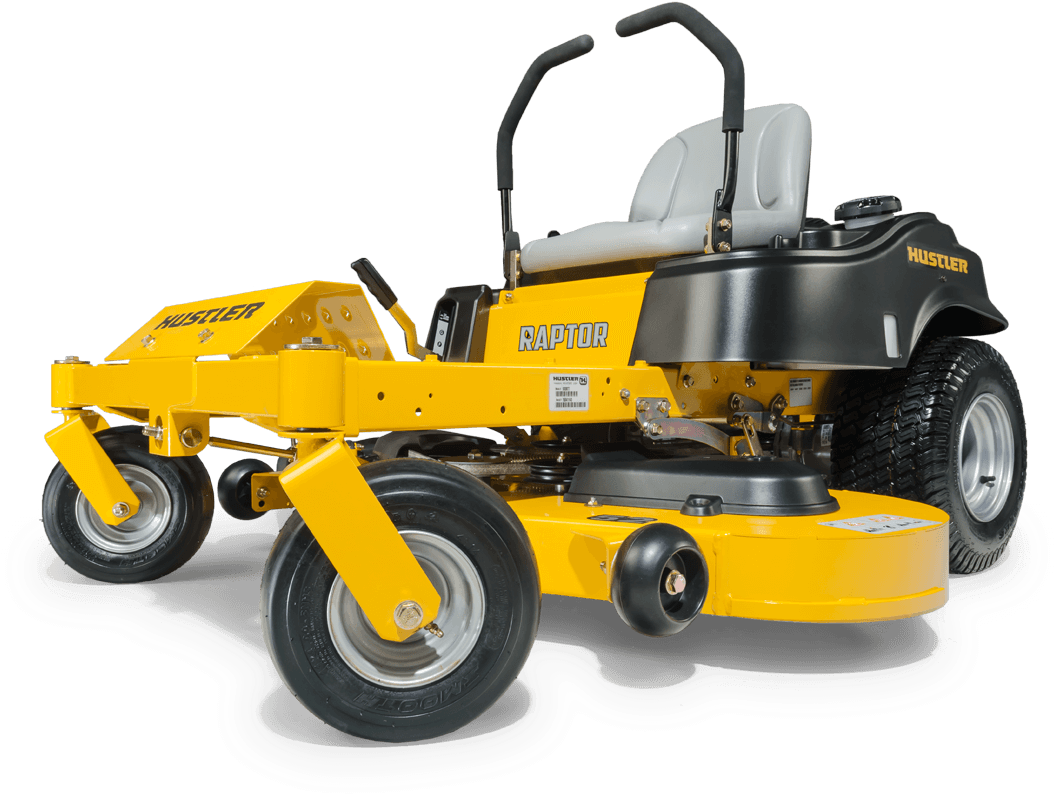 This Mower Features A Welded 52” Deck, Exclusive Smooth - Hustler Turf Raptor 42 (550x458), Png Download