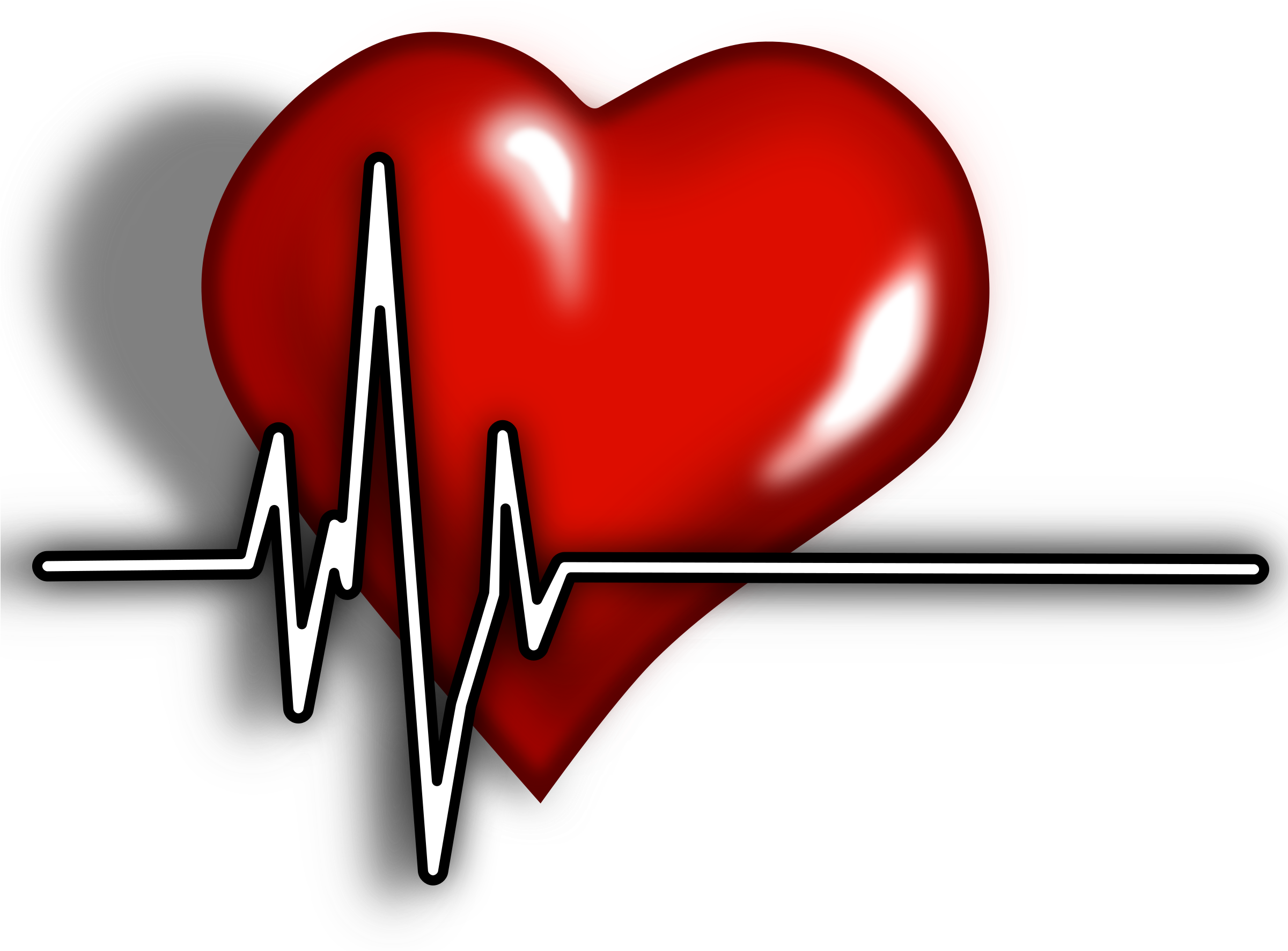 Heart Ecg Logo - Cardiac Clipart (2400x1800), Png Download