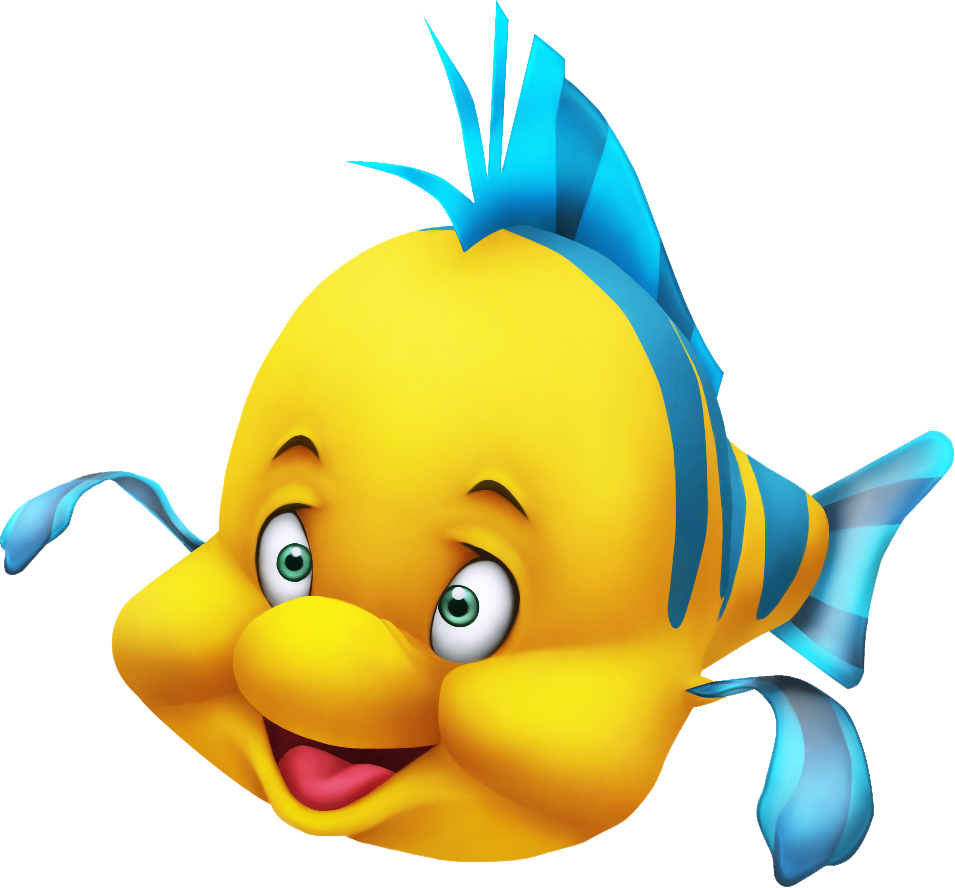 Yellow Fish From Little Mermaid (955x888), Png Download