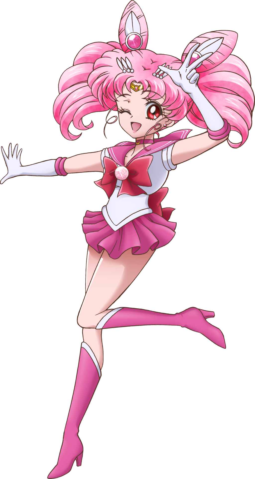Banner Freeuse Library Power Love Chibi Pinterest - Sailor Chibi Moon Crystal (1025x1920), Png Download