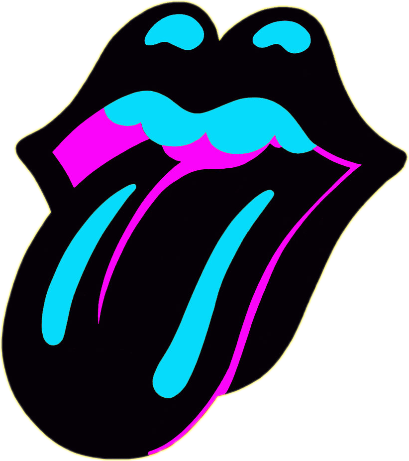Tumblr Sticker - Pop Art Rolling Stones Lips (822x926), Png Download