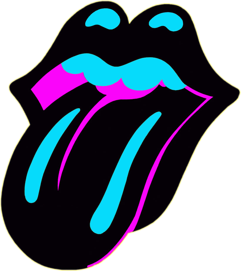 Download Tumblr Sticker Pop Art Rolling Stones Lips Png Image