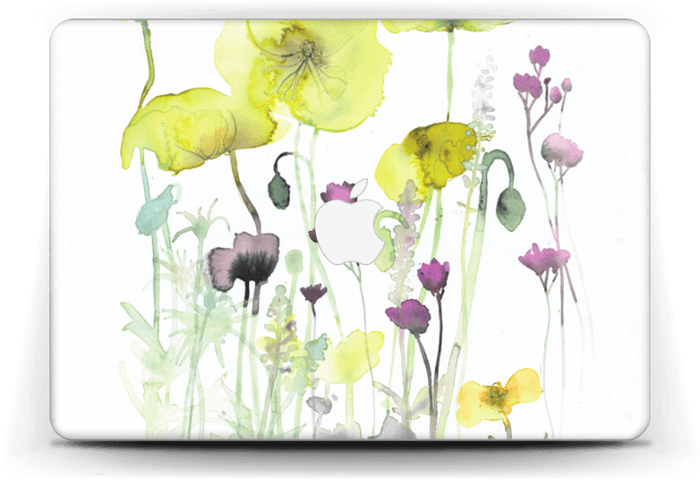 Painted Yellow Flowers - Flower (800x562), Png Download