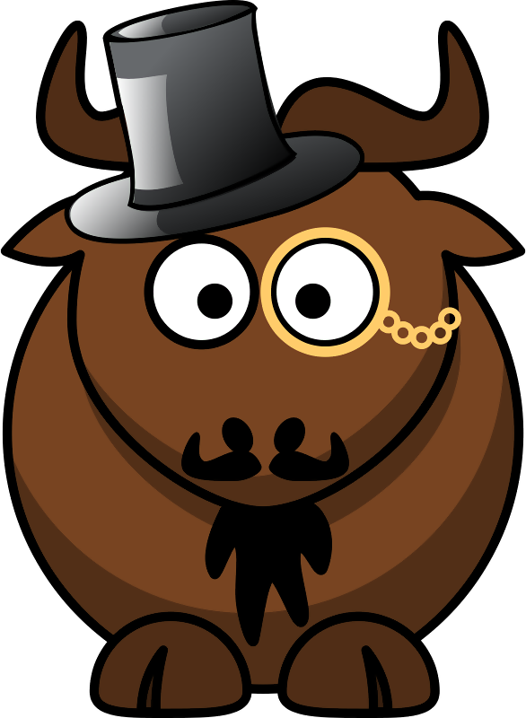 This Graphics Is Cartoon Gnu Fantasies About Animal, - Cartoon Gnu (586x800), Png Download