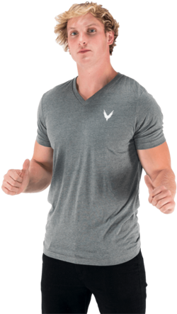 Logan Paul Wearing The Maverick V-neck - Logan Paul Transparent Background (360x480), Png Download