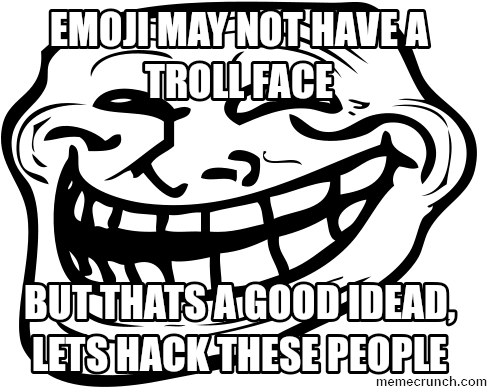 Troll Face Wall Decal Sticker 25" X 20" (500x397), Png Download