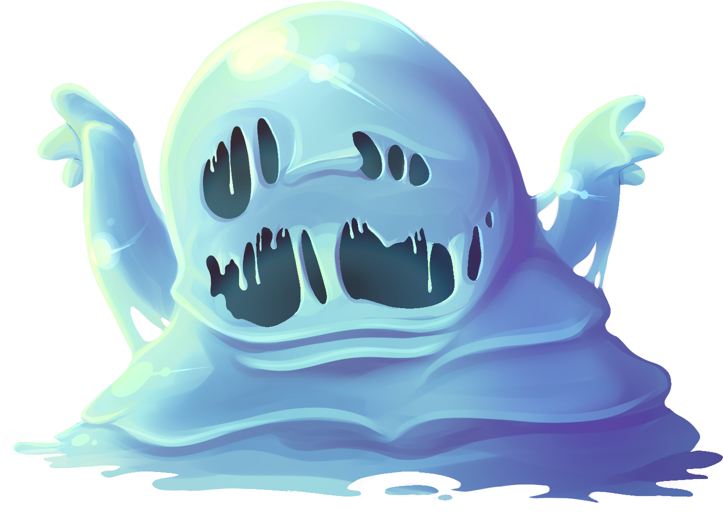 Slimeblue - Ooze Monster (1453x1070), Png Download