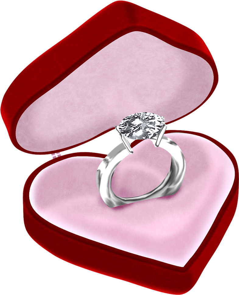 Clipart Library Stock Diamond Ring In Heart Box Png - Ring In Box Png (860x1036), Png Download