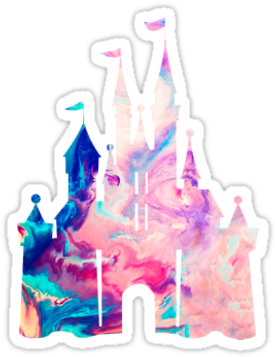 Rainbow Watercolor Disney Castle Watercolor Disney, - Blush Wall Tapestry - Small: 51" X 60" (375x360), Png Download