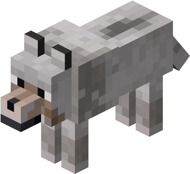 Minecraft Wolf (693x670), Png Download