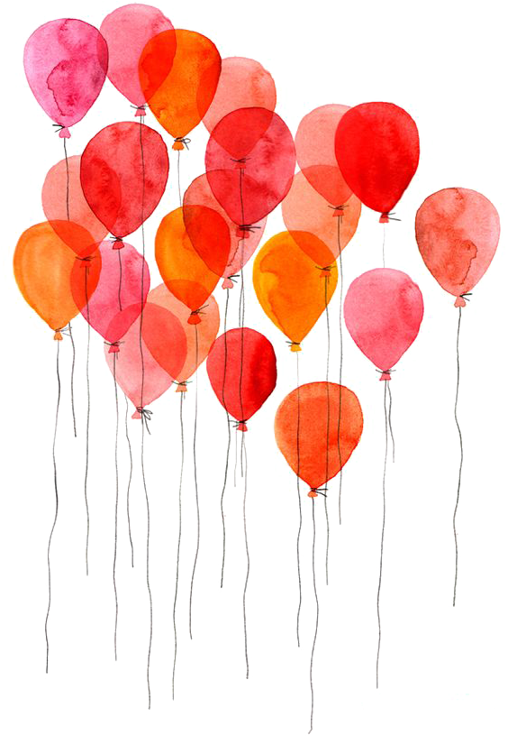 Watercolor Painting Drawing Balloon Art - Balloon Images Watercolor Transparent (564x841), Png Download