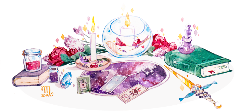 Mashiiro Is Creating Watercolor Illustrations And Sketches - Witchcraft (1000x658), Png Download