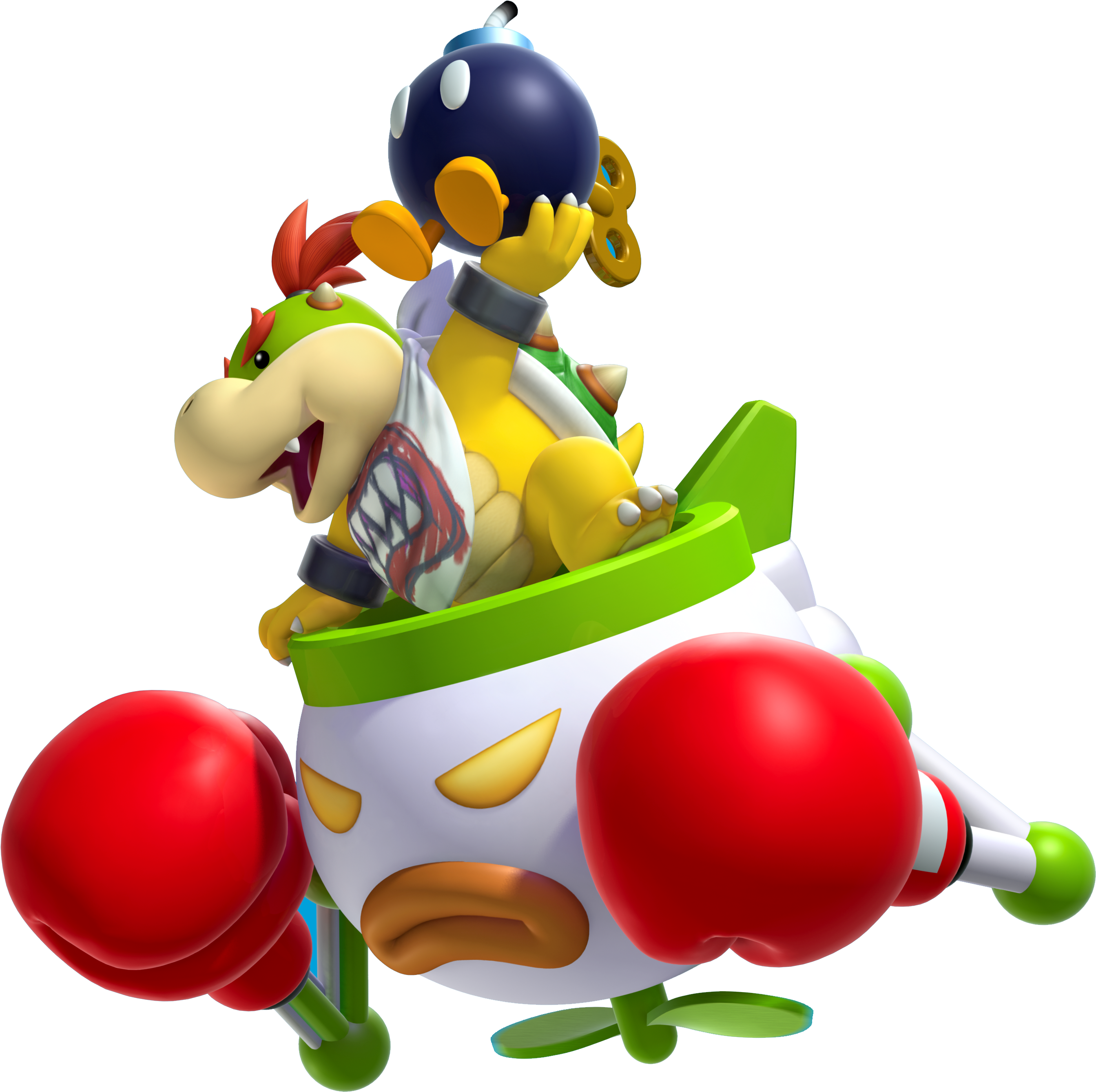 Michael Koczwara - Koopa Clown Car Bowser Jr (3000x3000), Png Download
