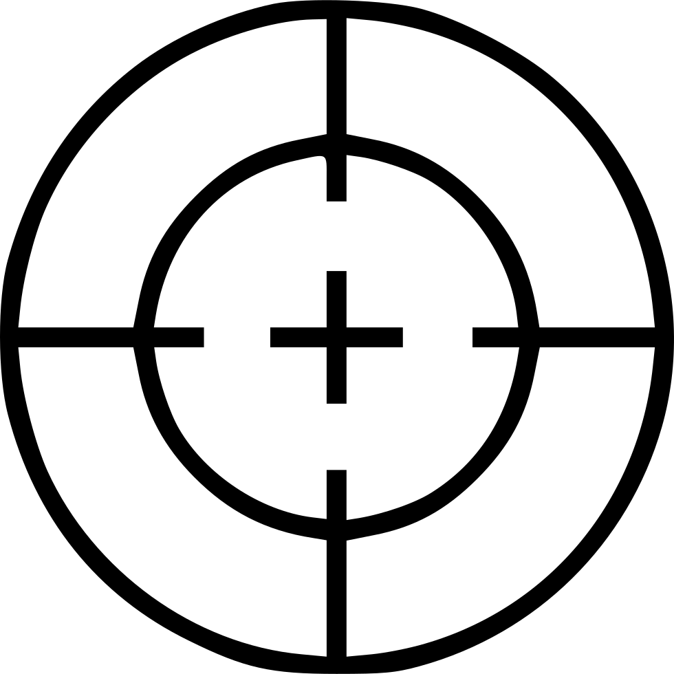 Circle Cross Gun Hunting Sight Sniper Target Comments - Gun Peephole (980x980), Png Download