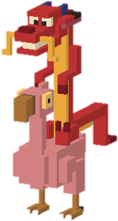 Falconrider Mushu - Illustration (341x596), Png Download