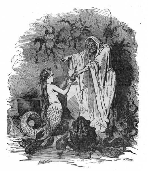 Once She's A Human, The Mermaid Has To Either Get Married - Hans Christian Andersen The Little Mermaid Original (522x600), Png Download