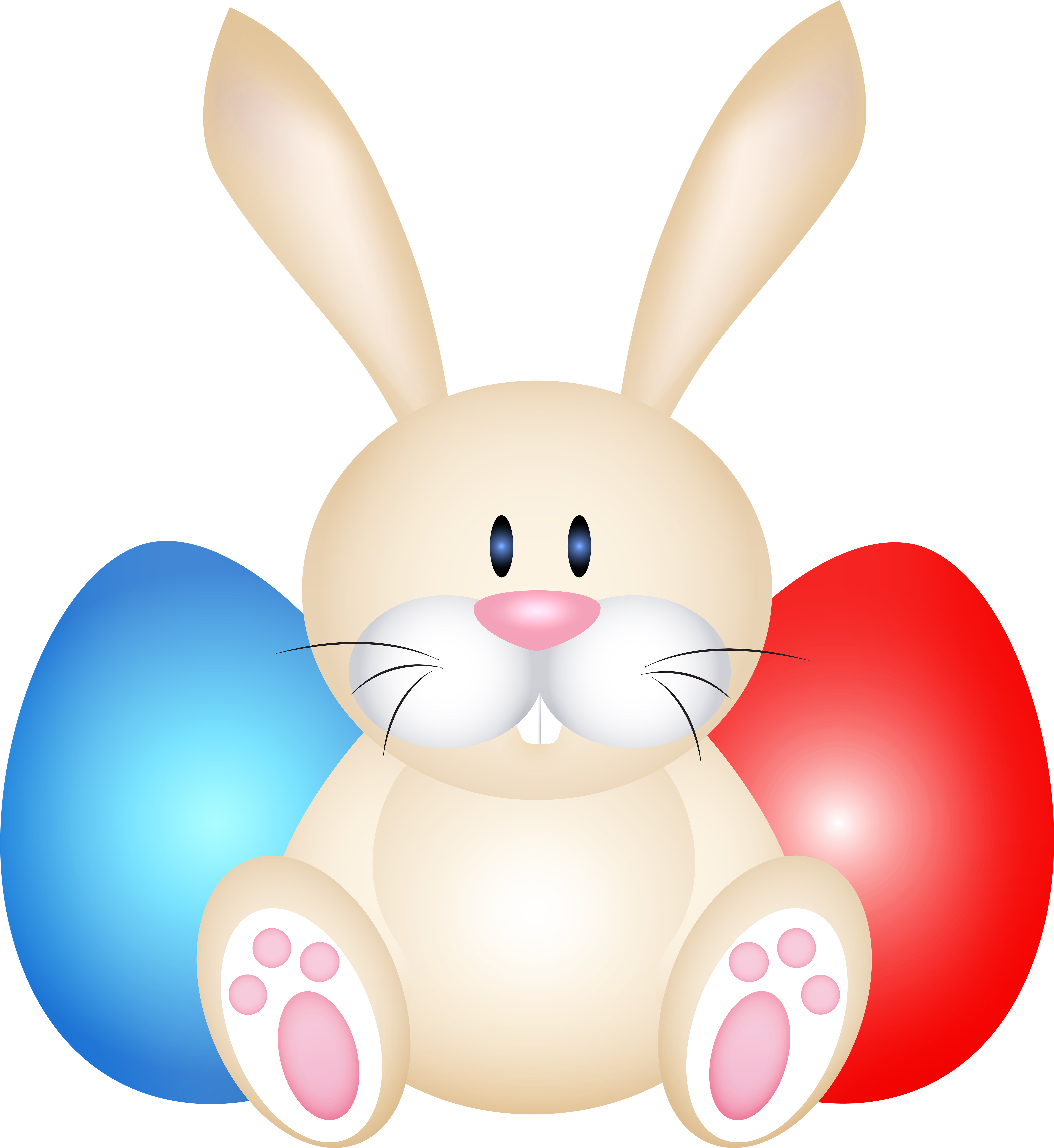 Easter Rabit Whit Eggs Png Clip Art - Coelhos De Pascoa Png (458x500), Png Download