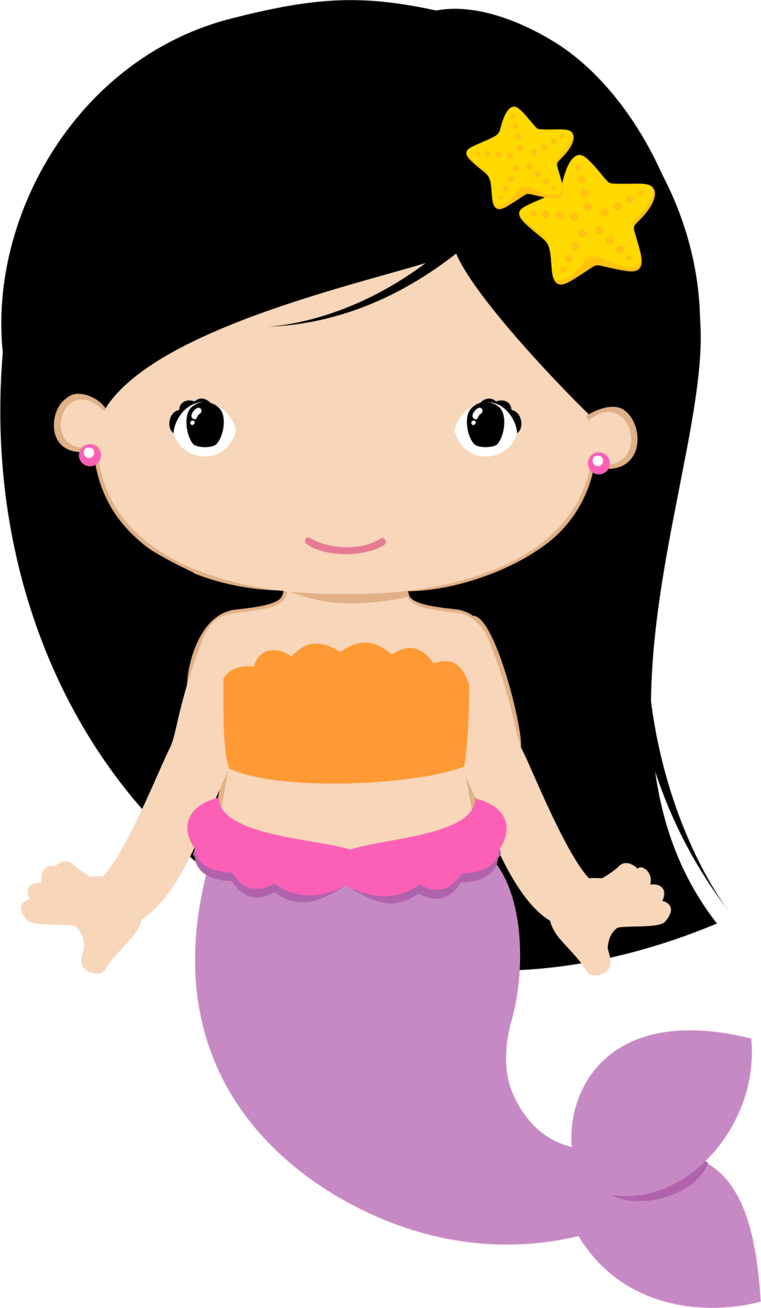 Pin By Marina ♥♥♥ On Mar Ii - Mermaid Clipart (1080x1855), Png Download