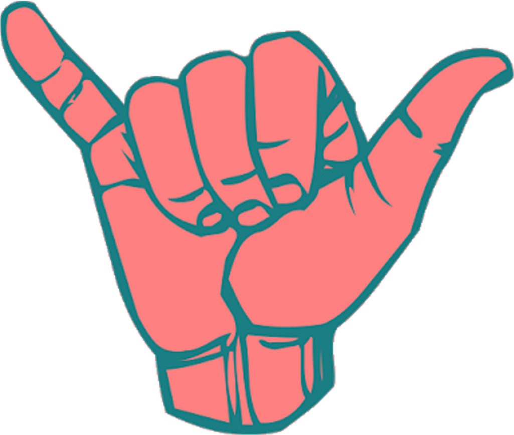 Hand Mano Tumblr Popart Freeuse - Call Hand Sign (1024x1024), Png Download