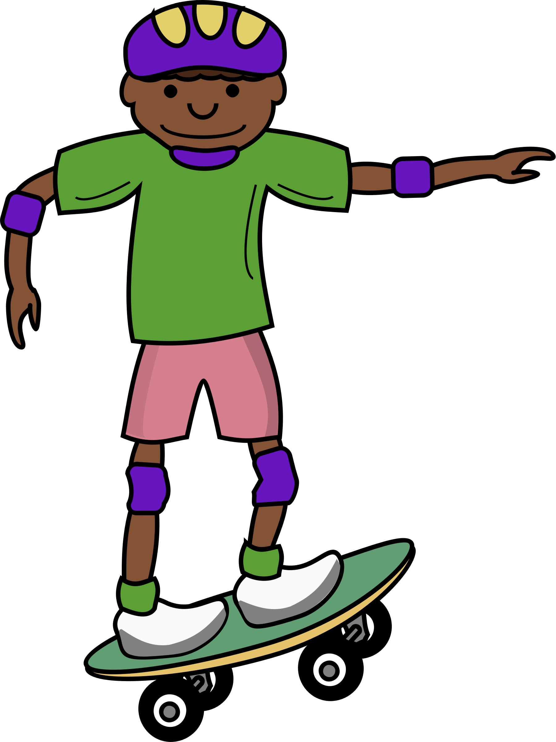 This Free Icons Png Design Of Skateboard African Kid (1799x2400), Png Download