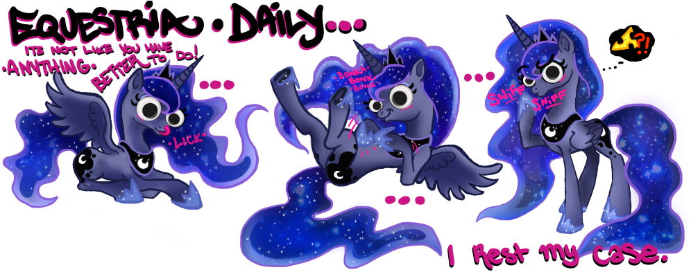 Dezy-x29, Banner, Cheese, Cute, Edit, Equestria Daily, - Cute Princess Luna (1000x400), Png Download