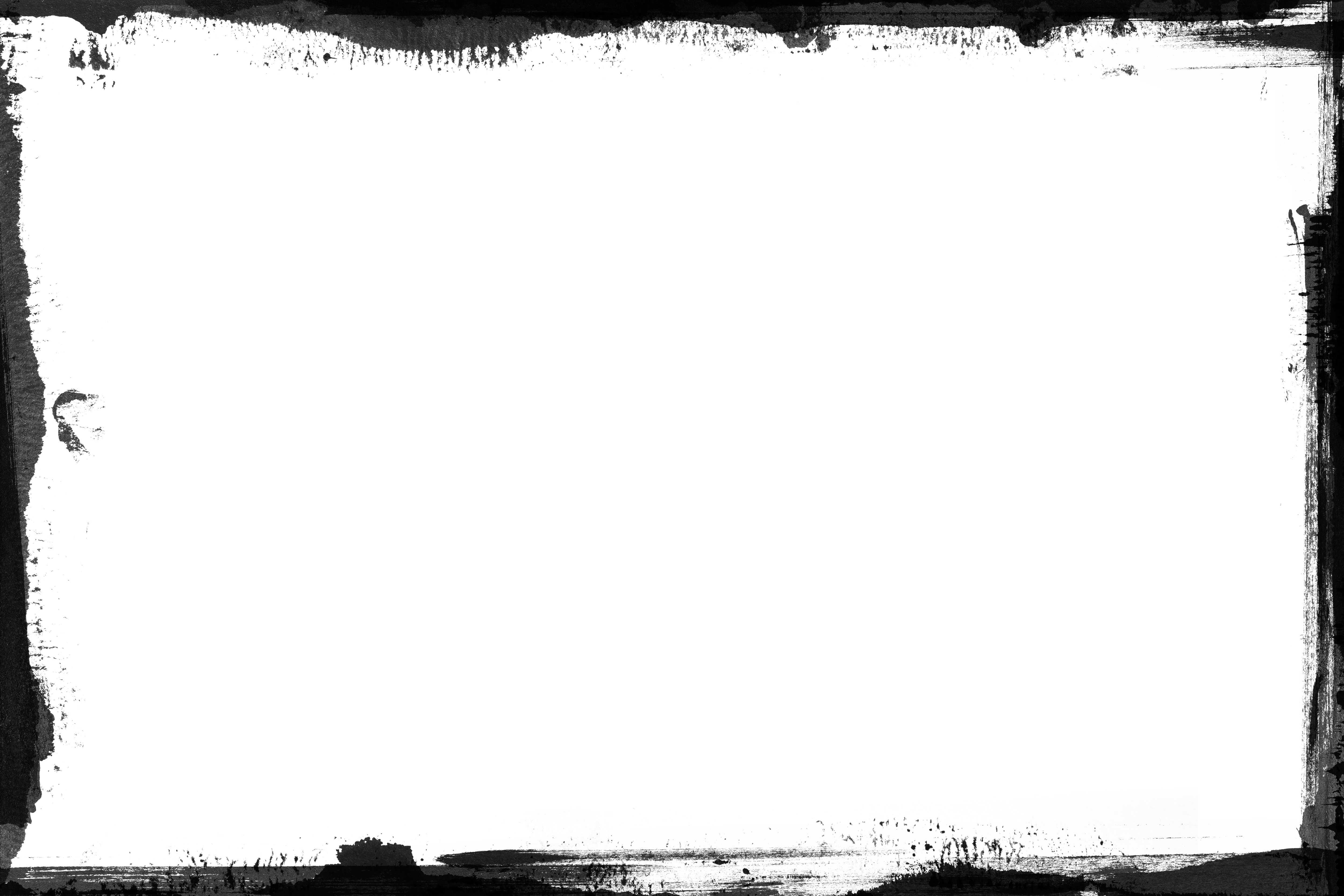 Retro Black Border Template - White Background With Black Border (5000x3333), Png Download