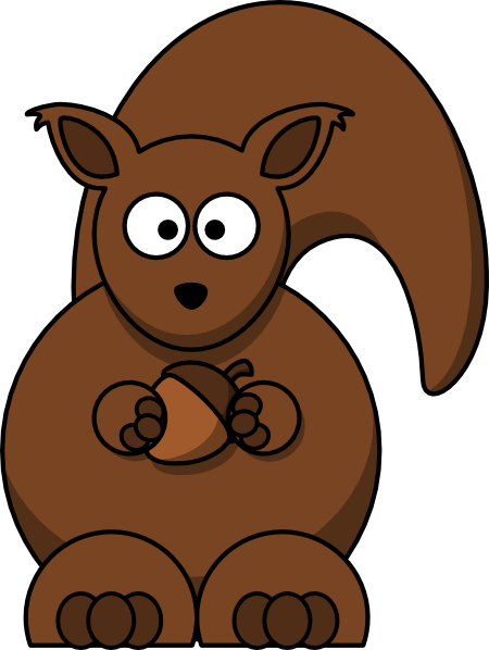 Cartoon Squirrel Clipper - Squirrel Clipart Transparent Background (450x598), Png Download