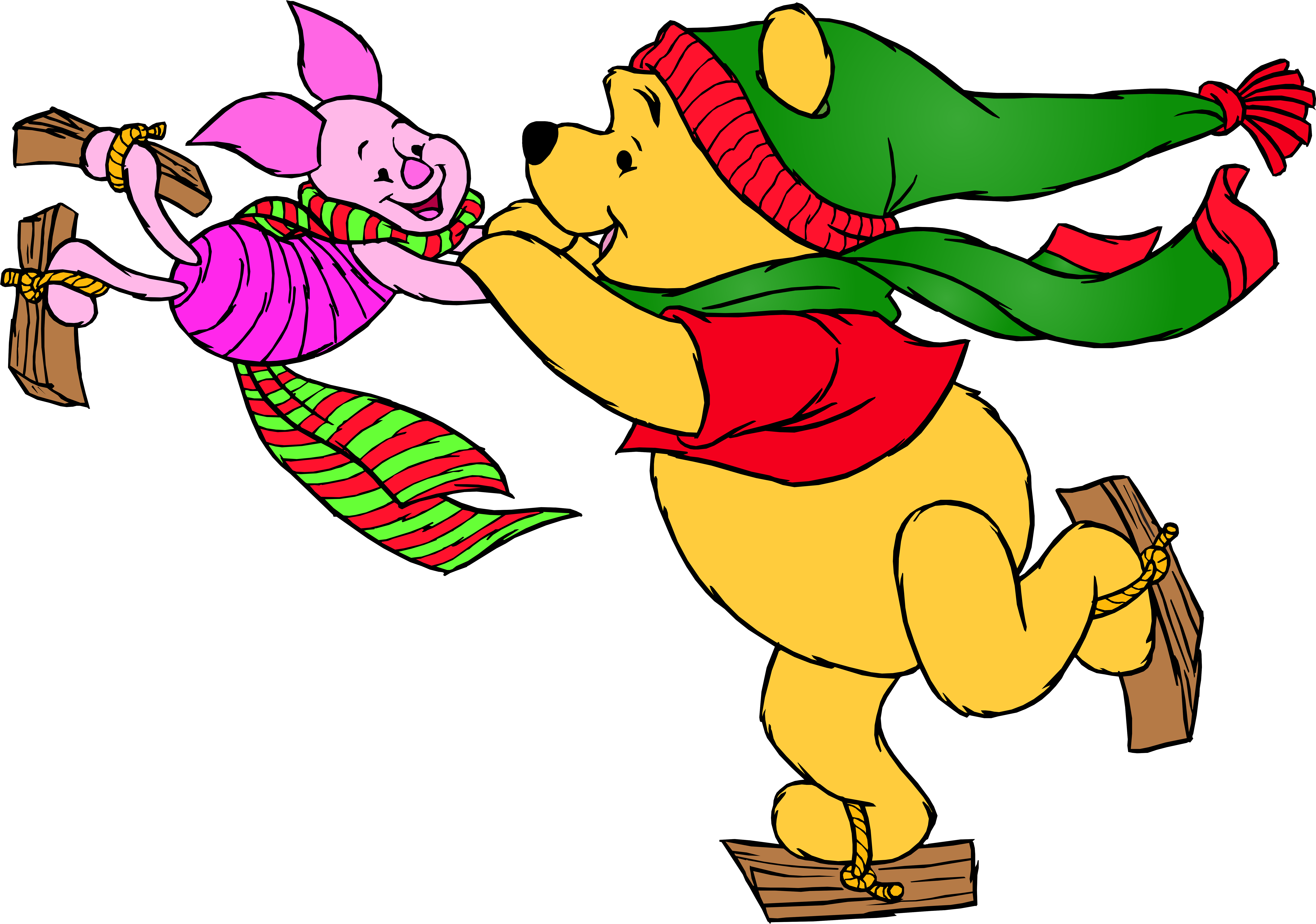 Banner Download And Piglet Skating Clip Art Best Web - Piglet (8000x5619), Png Download